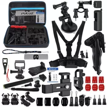 Conjunto de 43 acessórios Puluz para câmaras de ação (incl. Osmo Action 5 Pro, Ace Pro 2) PKT47