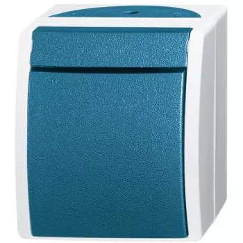 BUSCH JAEGER 2621 W-53 - azul - branco - 1763-53 2152 NLI-53 2609 WS 2134 W-53 2136 W-53 2138 W-53 2139 W-53 2086 W-53 2137/10 W-53 2137/11... - IP44