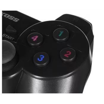 Comando VAKOSS GP-3925BK Preto sem fios RF analógico/digital para PC e PlayStation 3, 12 botões, 2,4 GHz, recetor Nano
