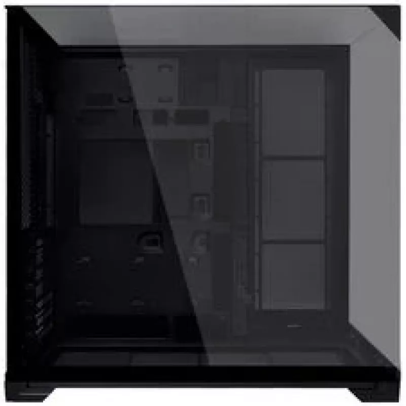 Bundle de caixa de PC Lian Li O11 Vision Compact + 3x ventoinhas UNI FAN SL-INF 120 Reverse Blade - preto