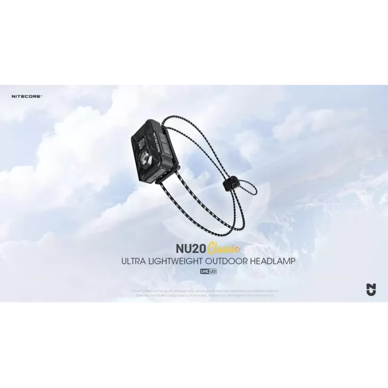 Lanterna de cabeça série NU 360 LUMENS/NU20 Classic Nitecore