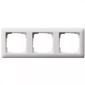 Moldura de parede Gira Standard 55 branca — termoplástico, design sem parafusos, 80,7×223,3 mm, 11,4 mm de espessura