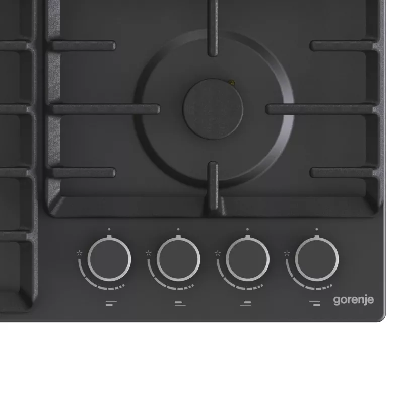 Placa de fogão Gorenje GW642AB gás número de queimadores/zonas de cozinhar 4 botões rotativos preto