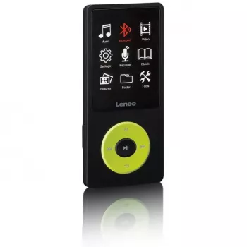 Leitor de MP3 Lenco Xemio-860GN 8 GB Preto/Verde-limão LCD 18h de reprodução