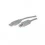 Cabo USB S/CONN 5m USB 2.0 A - USB 2.0 B cinzento