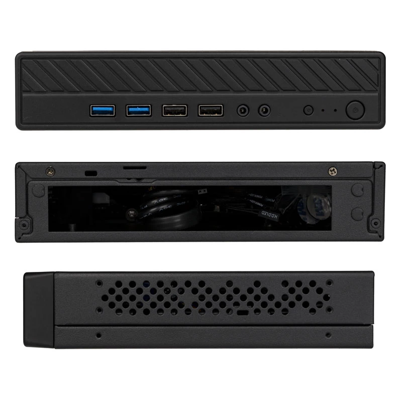 Akasa Cypher MX3 - Mini-Tower - PC - SGCC - preto - Thin Mini-ITX - disco rígido - fonte de alimentação (A-ITX38U3-M1B)