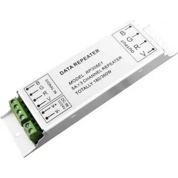 Amplificador de fita LED EUROLITE 50533000 para instalações LED de 12 V e 24 V