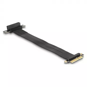 Placa riser DeLOCK PCI Express x4 conector macho para slot x4 90° angular com cabo 30 cm