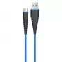 Cabo USB Micro-B Devia Fish 1 Series 5V 2,4A 1,5m azul