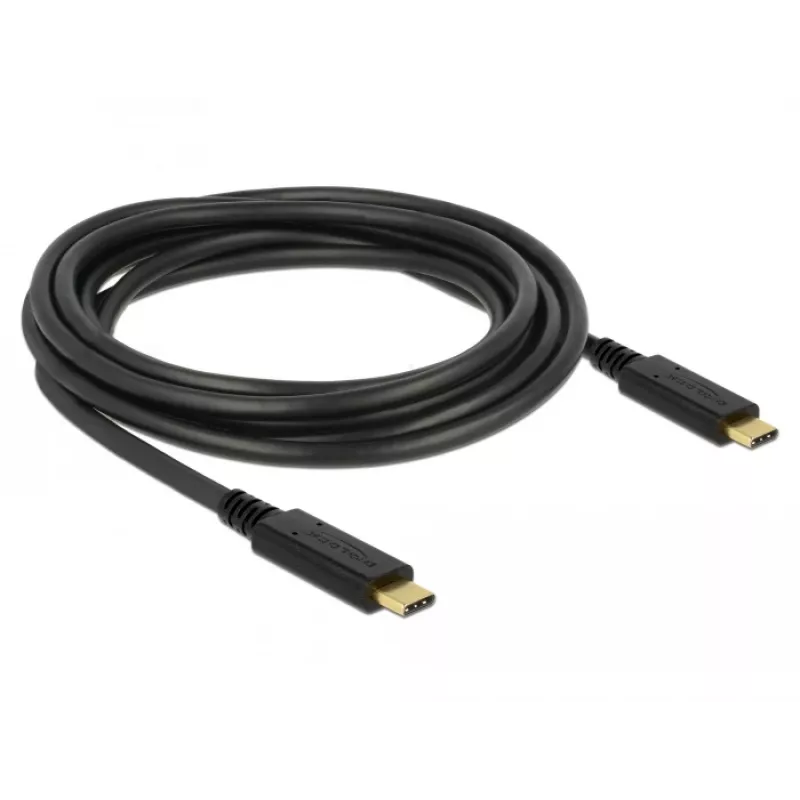 Cabo USB DeLOCK 83325 USB 2.0 3 m USB-C preto