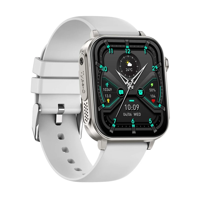 Smartwatch Colmi P80 prateado – smartwatch compacto Colmi P80, caixa prateada