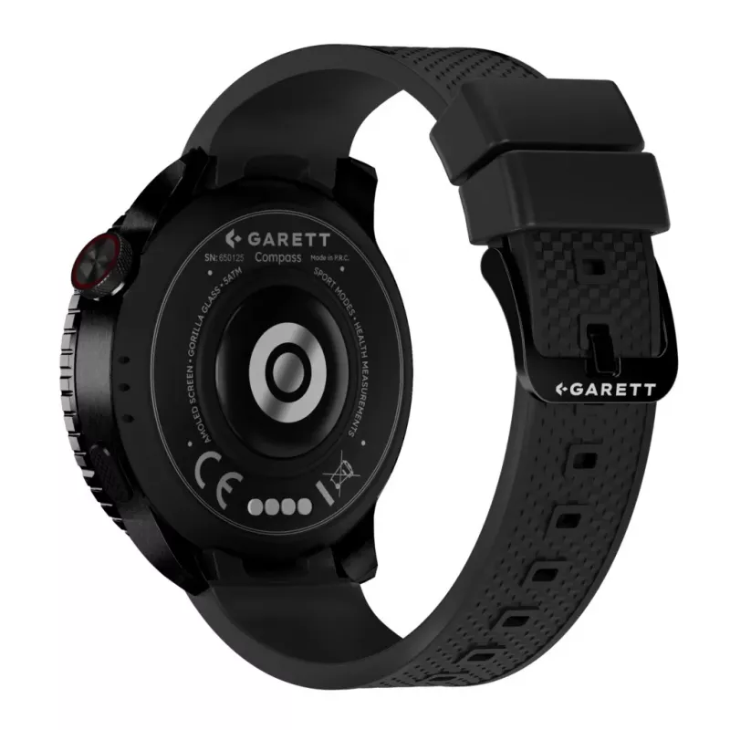 Smartwatch Garett Compass GPS preto — Smartwatch Garett Compass GPS, preto