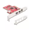 DeLOCK 90738 Adaptador PCIe Firewire interno IEEE 1394 vermelho