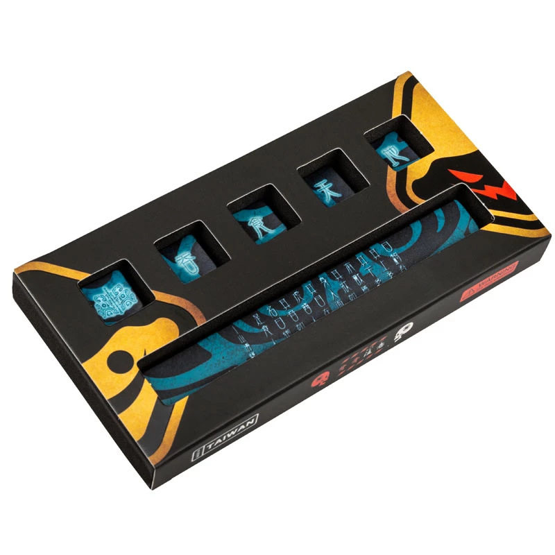 Conjunto de teclas Traitors Taotie — PBT, impressão por sublimação de cor em 5 lados, teclas compatíveis com teclados mecânicos