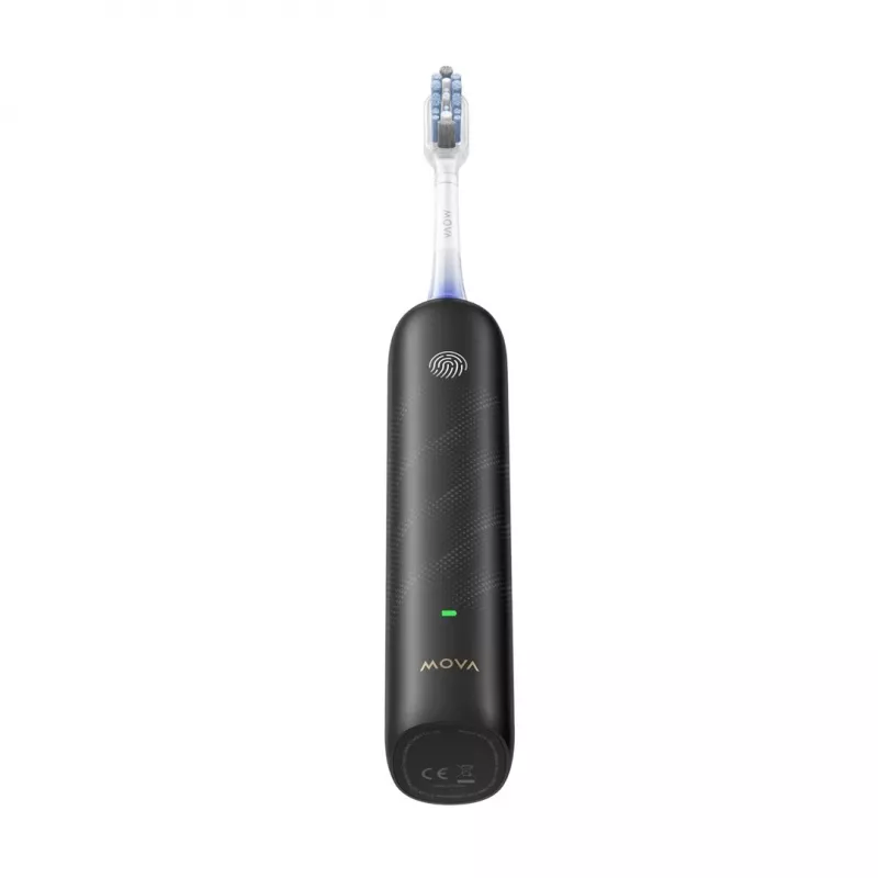 Escova de dentes elétrica sónica MOVA Fresh Pro Adult preto com bateria de iões de lítio integrada, 4 modos de escovagem
