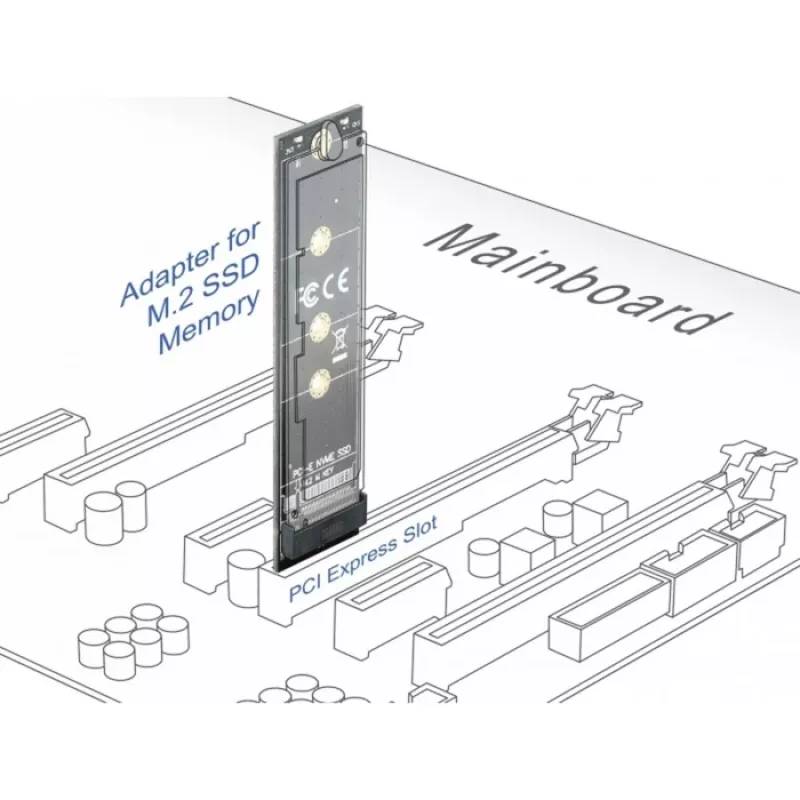 Adaptador DELOCK PCI Express x1 para M.2 Key M 64105