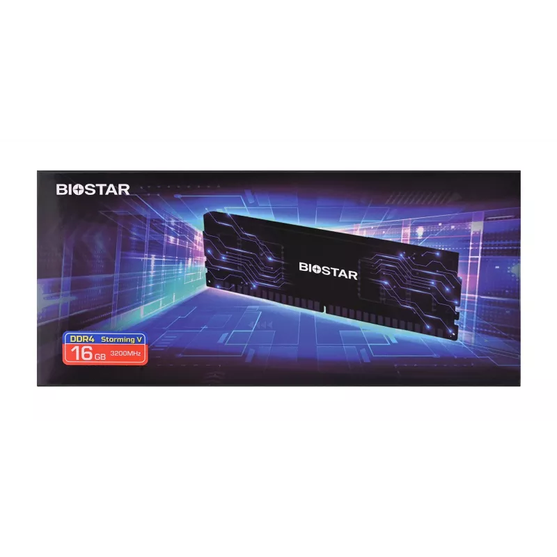 RAM DDR4 para desktop BIOSTAR 16GB 3200MHz com dissipador (modelo DO32NU4H16)