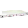 Caixa de fusão de fibra ótica Lightwin, 12 fibras, 6x DLC multimodo, 50/125 µm OM4 caixas de fusão com pigtail (SPBOX 12G50 OM4 DLC)