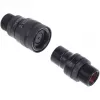 Conjunto de acoplamentos de engate rápido Eiszapfen com bucim duplo G1/4 fêmea - Deep Black (preto (mate), para tubos flexíveis (PVC, silicone, nitrilo