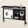 Divisória / organizador de secretária Ergo Office, carga máx. 10 kg, quadro branco, largura 1116 mm, preto, ER-301 B