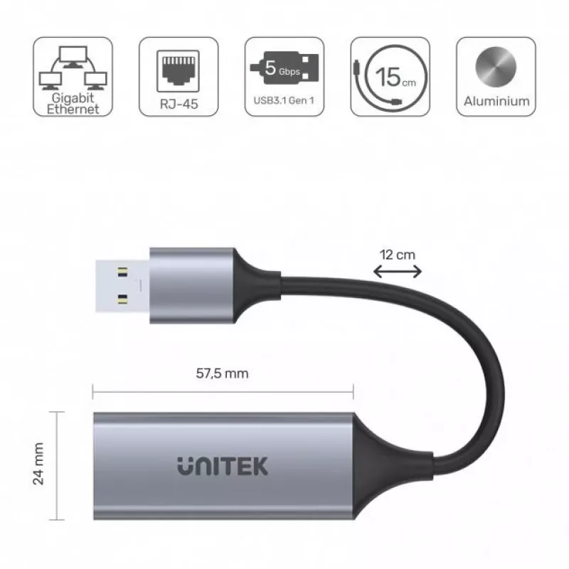 Placa de interface Unitek U1309A, cinzento, 57,5×24×16 mm