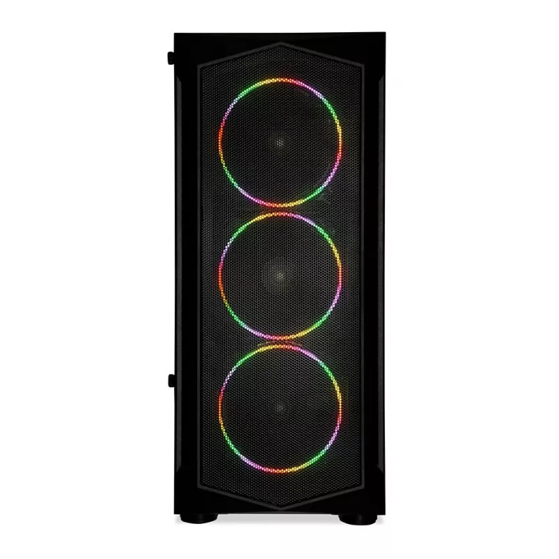 Caixa de PC IBOX LUPUS 27 Midi Tower ATX, vidro temperado, RGB, 455×200×380 mm, suporta ATX, GPU até 32 cm