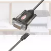 Unitek Y-1105K adaptador de USB-C para RS-232, 1,5 m, preto