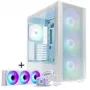 PHANTEKS XT Pro Ultra janela em vidro temperado, D-RGB + Glacier One 360M25 Gen2 DRGB, 360 mm, bundle - branco
