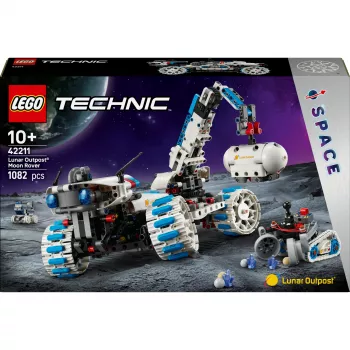LEGO Technic 42211 Lunar Outpost Moon Rover – brinquedo de construção, 1082 peças, construção modular, 130×310×190 mm