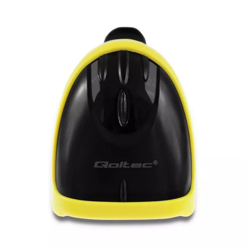 Qoltec 50867 leitor laser de códigos de barras 1D/2D, USB, preto