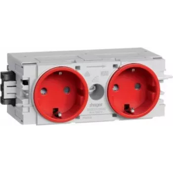 Módulo de tomada para calha de peitoril Hager (L x A x P) 120 x 50 x 61 mm GS20003020 1 unid. vermelho tráfego (GS20003020)