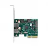 Placa DeLOCK PCI Express x4 para 2 x conector fêmea USB 10 Gbit/s Type-A externo Low Profile