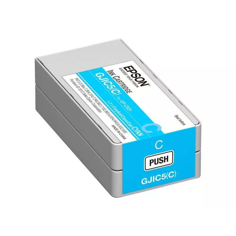 Epson GJIC5(C): Tinteiro para ColorWorks C831 (Ciano) (Quantidade Mínima de Encomenda=10)