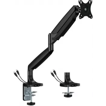 Suporte de mesa para monitor Spacetronik SPA-S110B para ecrãs de 17 polegadas–45 polegadas, braço único, compatível com VESA