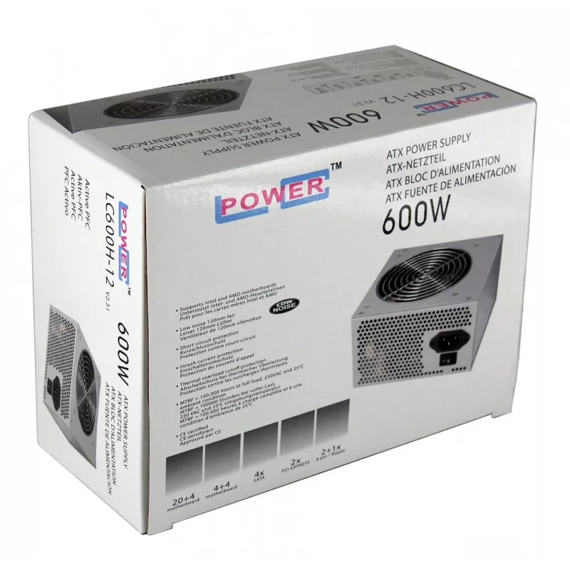 Fonte de alimentação LC-Power LC600H-12 600 W