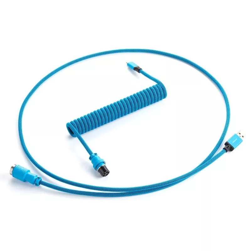 CableMod Classic cabo em espiral para teclado CM-CKCA-CK-KK150KK-R, USB-C para USB-A, 150 cm, preto (Midnight Black)