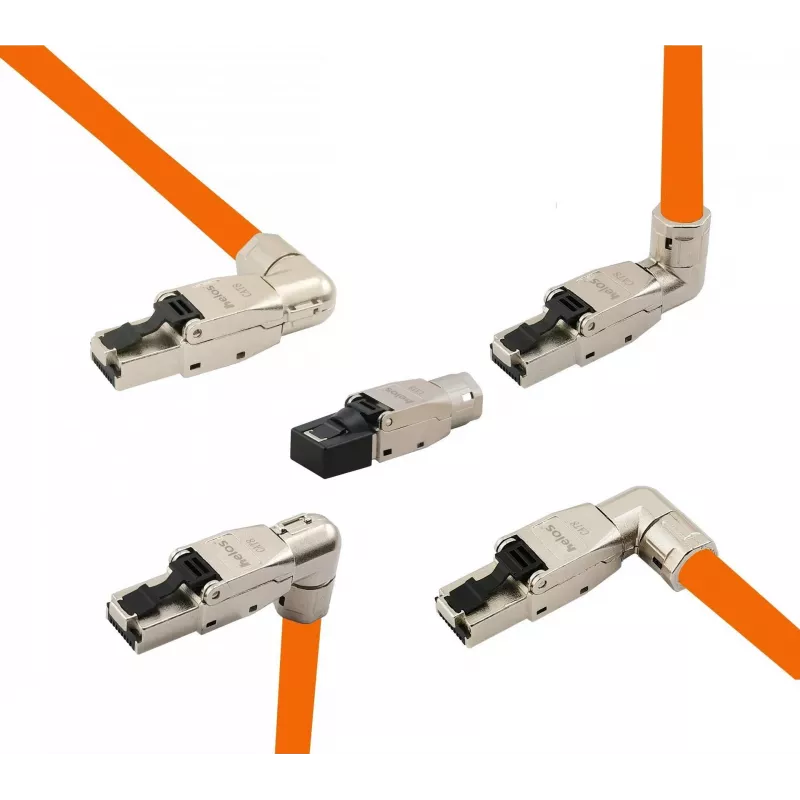 Ficha metálica helos Cat 8.1 263837 — ficha modular RJ45 blindada, 5 variantes