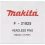 Pino Makita 0,6 x 25 mm aço inoxidável F-32155 10000 unid.