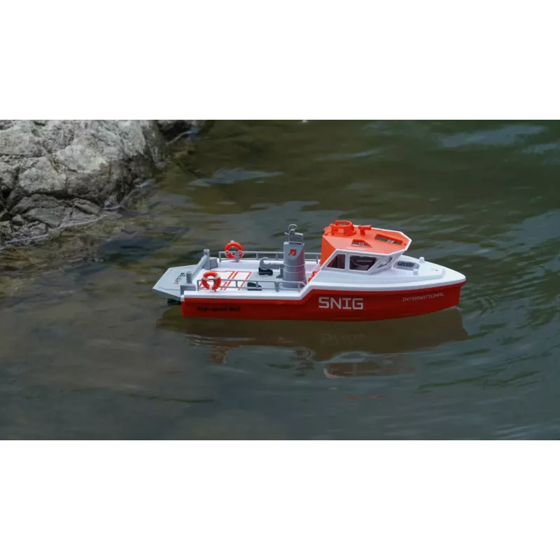 Barco de salvamento Amewi propulsão a jato brushless 320mm RTR branco/laranja (26116)