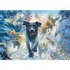 Mark Fredrickson: amor de cão – Labrador preto na neve, Puzzle 1000 peças