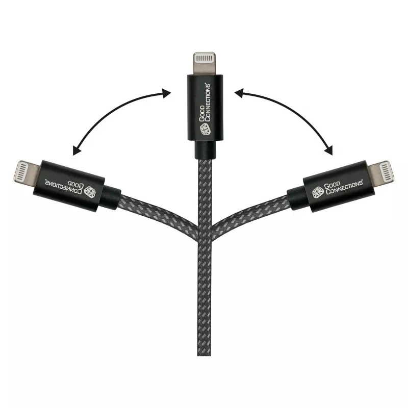 Good Connections Cabo de carregamento e dados USB 2.0 para iPhone/iPad/iPod conector USB-C para Lightning - O cabo de alta qualidade e oficialmente certificado pela Apple
