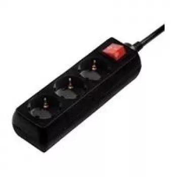 Hama 00108816 proteção contra sobretensão preto 3 saídas AC 230 V 3 m