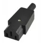 Adaptador de ficha de rede Microconnect C13PLUG C13 preto