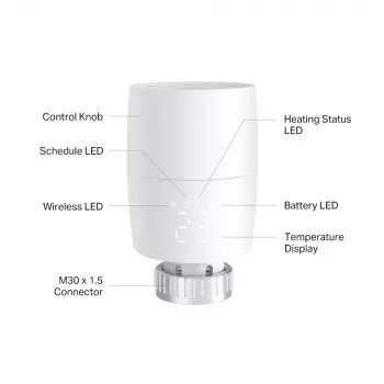 Válvula termostática inteligente para radiador TP-Link Kasa KE100