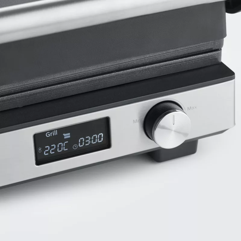 Grelhador de contacto Severin KG 2380 preto prateado 2000W aço inoxidável