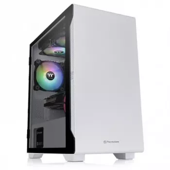 Caixa para PC Thermaltake S100 Tempered Glass Snow Edition Micro Tower branco