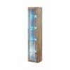 Vitrina Cama Meble VIGO 180 — vitrina de vidro para montagem na parede, 1800×400×300 mm, carvalho Wotan