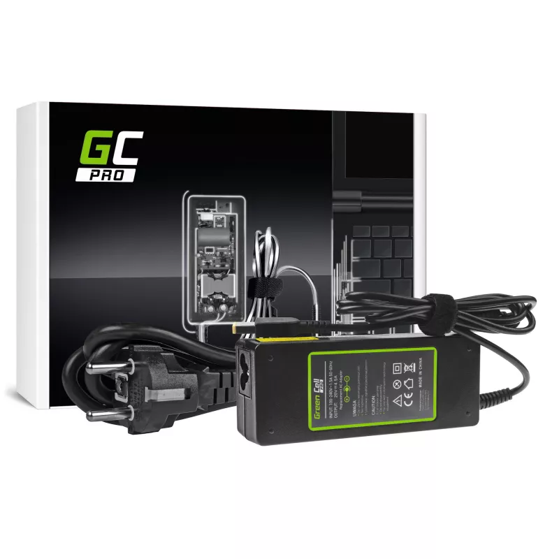 Fonte de alimentação Green Cell AD39AP 90W AC-DC 20V 4,5A para Lenovo (interior) preto