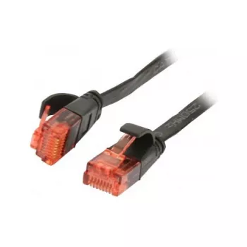 Cabo de rede RJ45 – CAT6 250 MHz – 2 m preto – UTP (U/UTP) – PVC – plano – Synergy 21 –