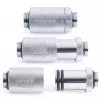 Alphacool ES D-Plug 31,5 mm, rosca macho G1/4 – rosca macho G1/4, cromado